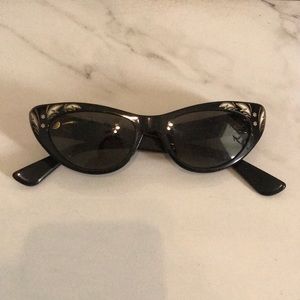 Gucci Black Skinny Mother of Pearl Sunglasses